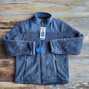 NWT 32 Degrees Heat Boy's Sherpa Fleece Zip-Up Jacket Zip-Pocket Galaxy Blue